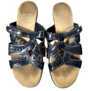 Sbicca leather sandals navy blue women’s 7.5